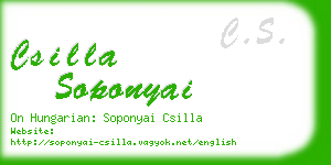 csilla soponyai business card